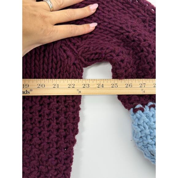 Dr. Bloom Barcelona  Anthropologie Colorblock Chunky Knit Sweater Wool Blend M/L - Picture 8 of 8